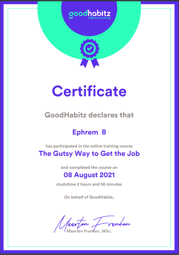 THE GUTSY WAY TO GET THE JOB